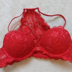 Victoria's Secret Racerback Red Lace Bra